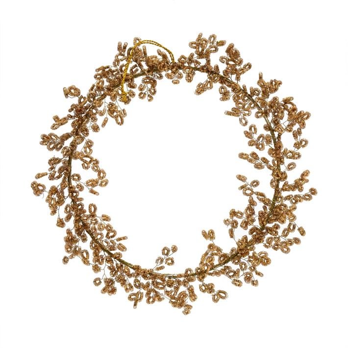 Gold Tinsel Wreath