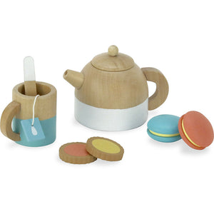 21 Piece Wooden Tea Set