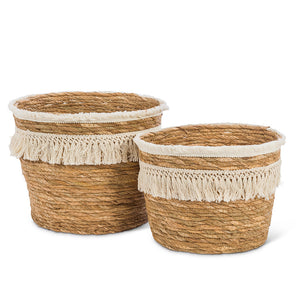 Fringe Baskets (Set of 2)