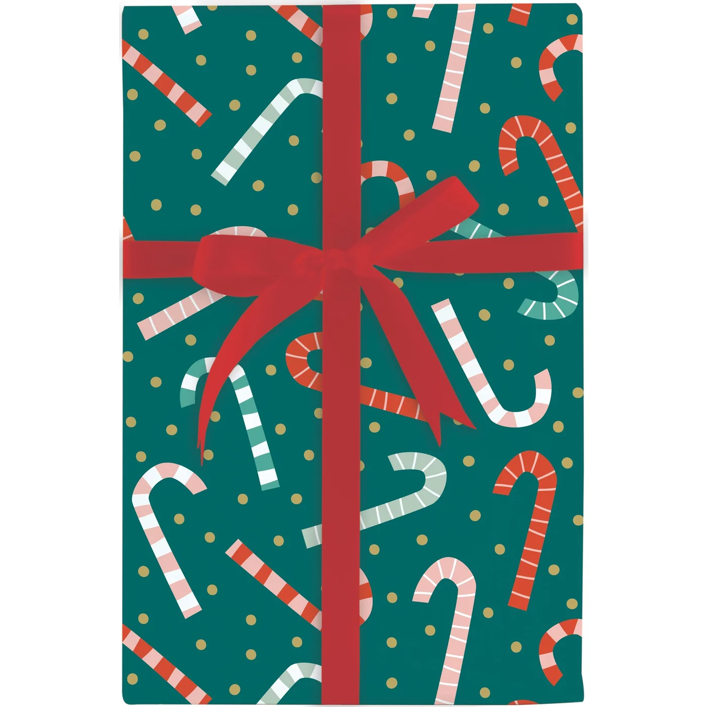 Candy Canes and Confetti Gift Wrap