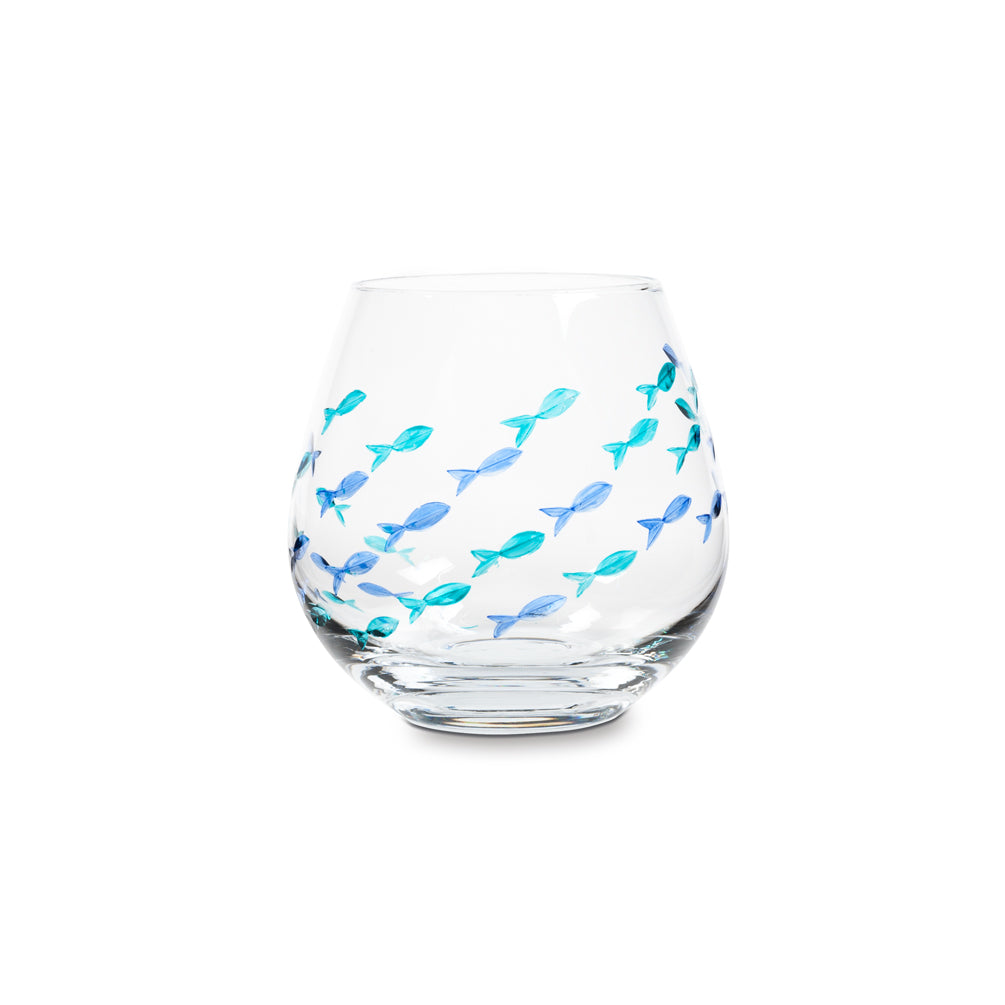 Fishes Stemless Wine Glass