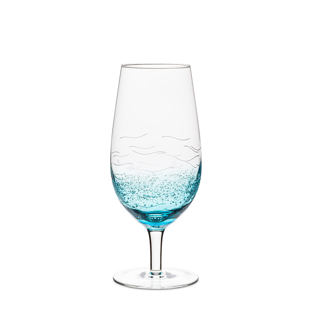 Fish Cut All-Purpose Stemmed Glass