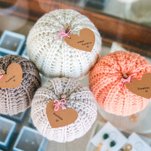 Small Locally Crocheted Pumpkin