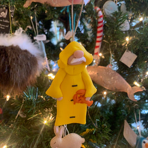 Handmade Fisherman Ornament (With Lobster)