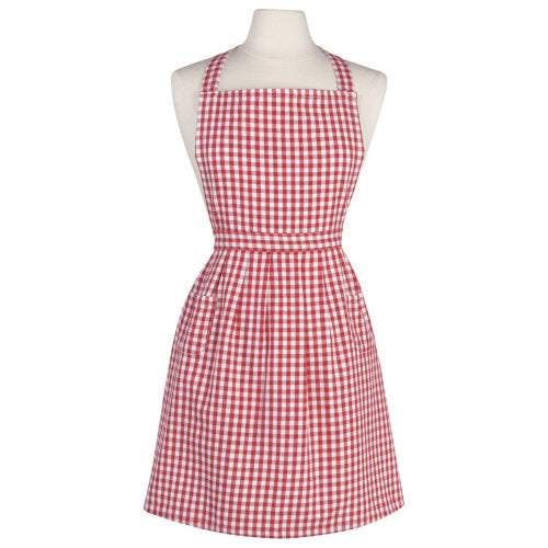 Classic Red Gingham Apron