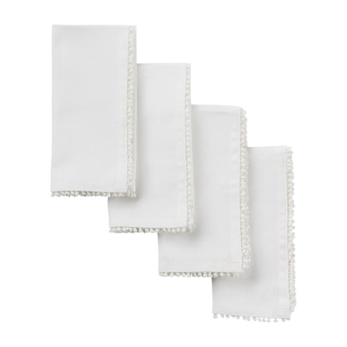 Set of Pom Pom Dinner Napkins (4 Patterns)